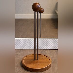 Wood & Metal Paper Towel Holder